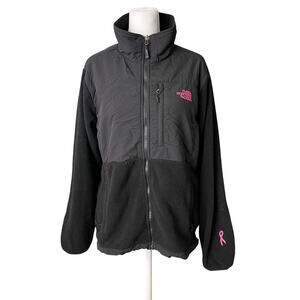The North Face Large Denali Fleece Jacket Breast Cancer Black Full Zip
